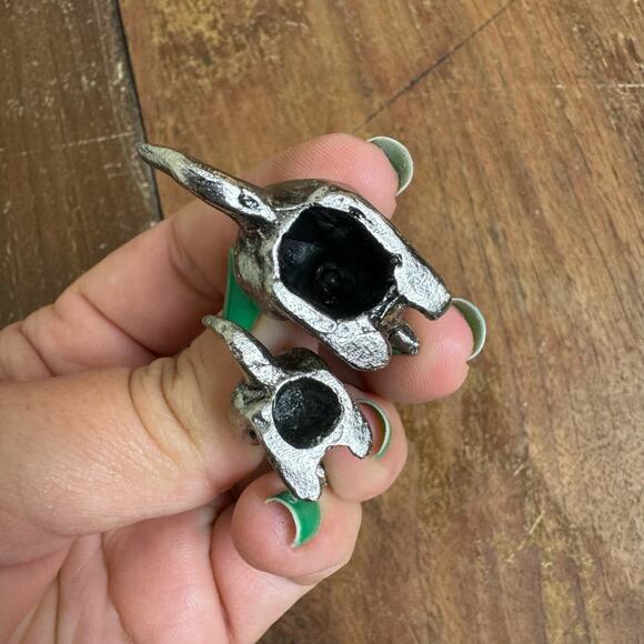 Pewter‎ Kangaroo with Baby Joeys Miniature Figurine 1.75" Vintage Marked - Picture 4 of 7